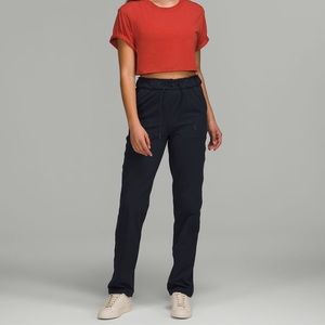 Lululemon stretch high rise full length pant black 6